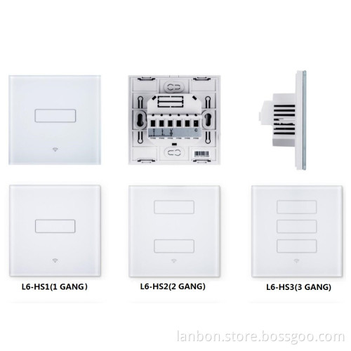 Manufacturer Lanbon Smart Home System, 1/2/3 Gang Smart Switch Free Android/IOS APP Remote Home Automation